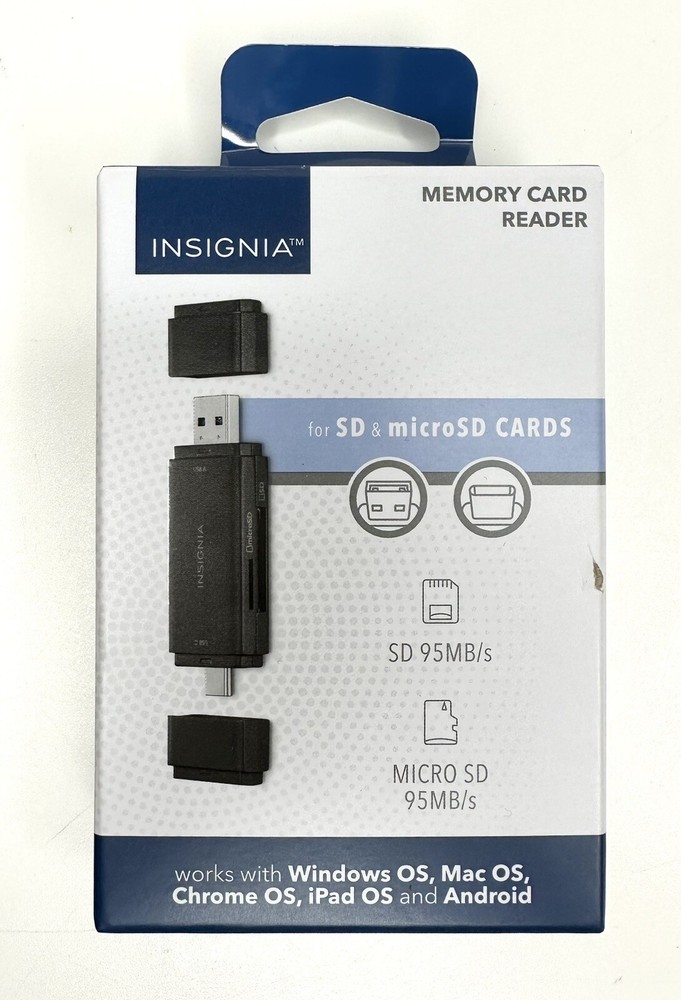 Insignia USB-C/USB 3.0 to SD and microSD Memory Card Reader