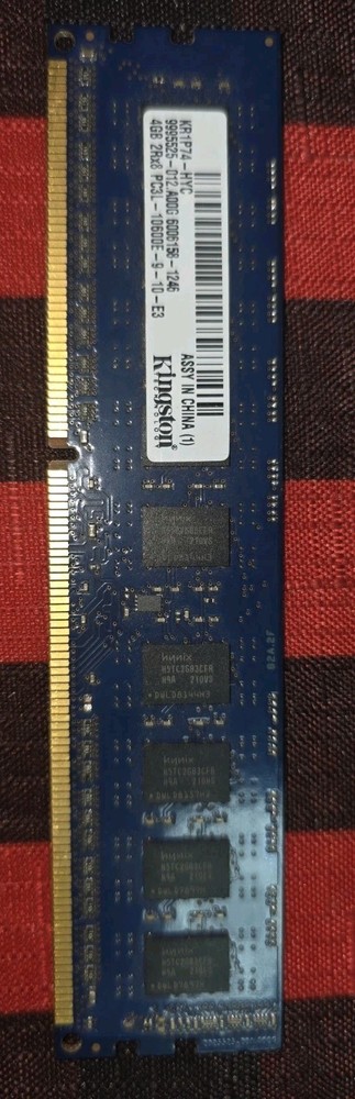 Kingston 4GB 2Rx8   PC3L-10600E DDR3L-1333 ECC Workstation/Server Memory