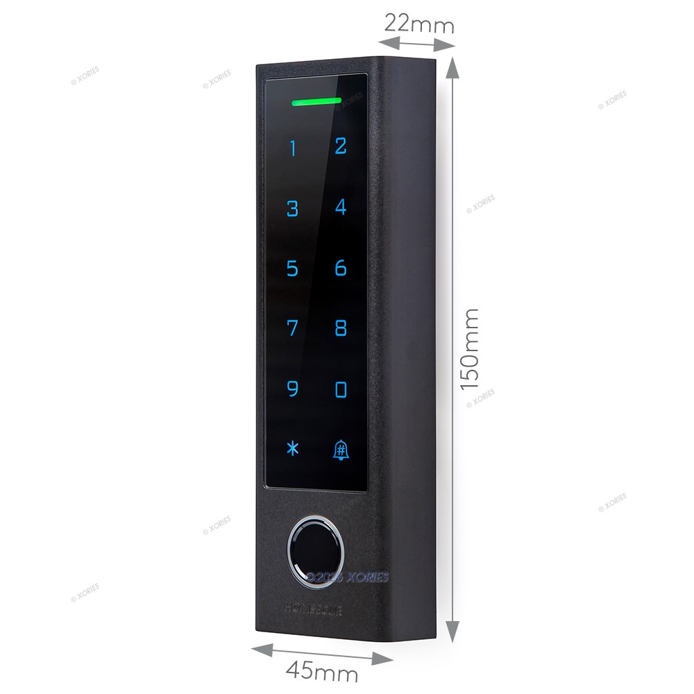 HOMSECUR Weatherproof WIFI Fingerprint RFID Access Control Set Lock APP Unlock