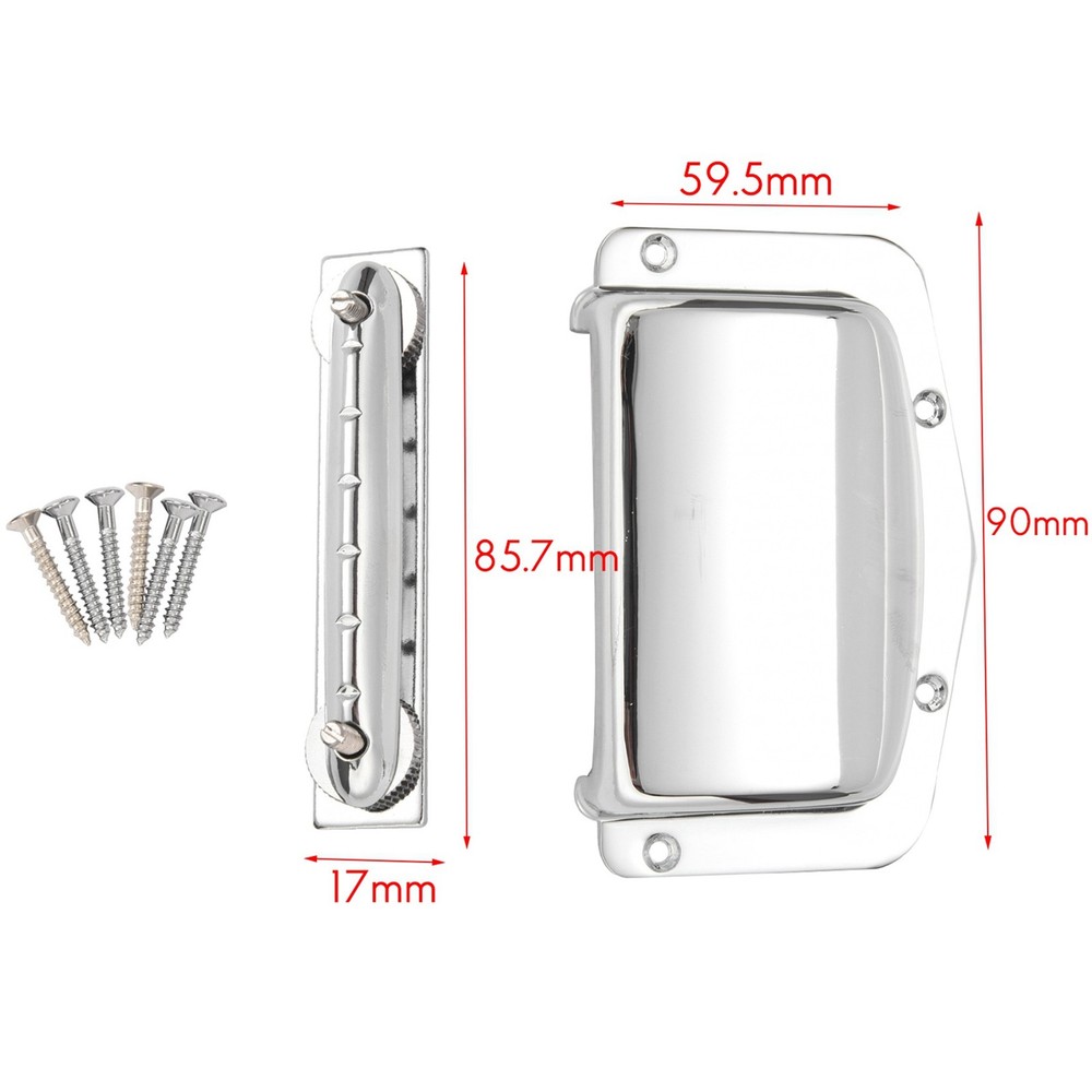 2 Set Fixed Adjustable Bridge Tailpiece for Harmony Guitar Q9F56529