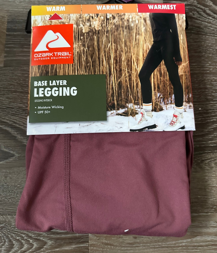 Ozark Trail Warm Thermal Base Layer Legging UPF 50+ Wild Ginger Womens Medium