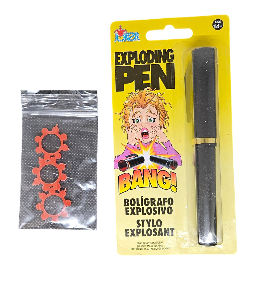 EXPLODING PEN JOKE PRANK GAG (Includes 40 shots!)