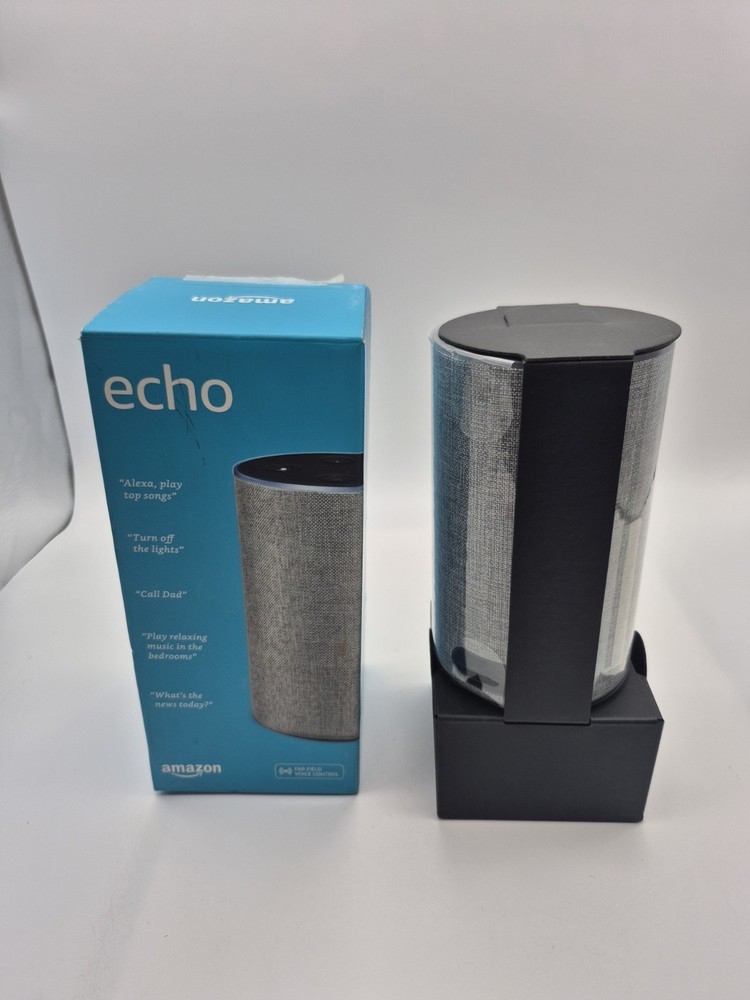 Amazon Echo 2nd Generation Smart Speaker with Dolby Heather Grey New Open Box