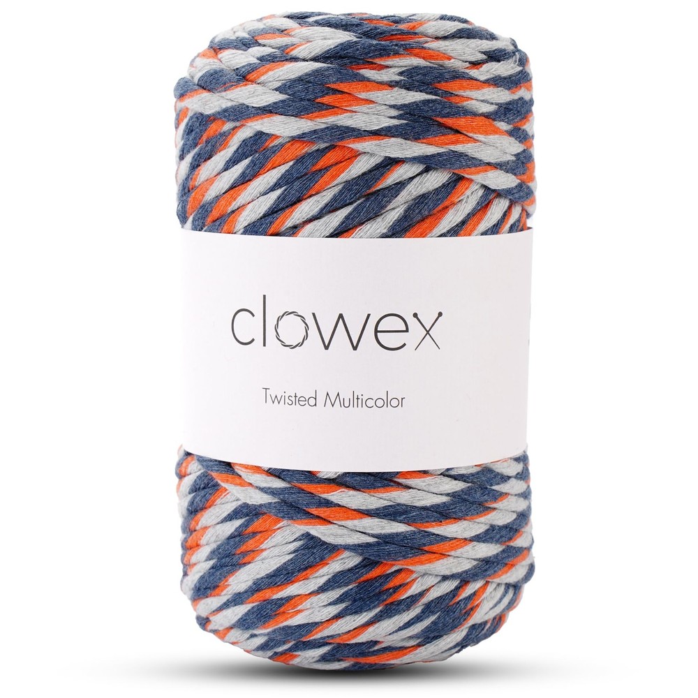 5mm Multicolored Cotton Combed Macrame String Rainbow Soft Variegated TM01