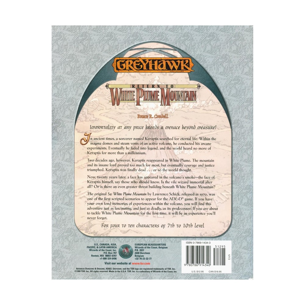 TSR Greyhawk Return to White Plume Mountain VG+