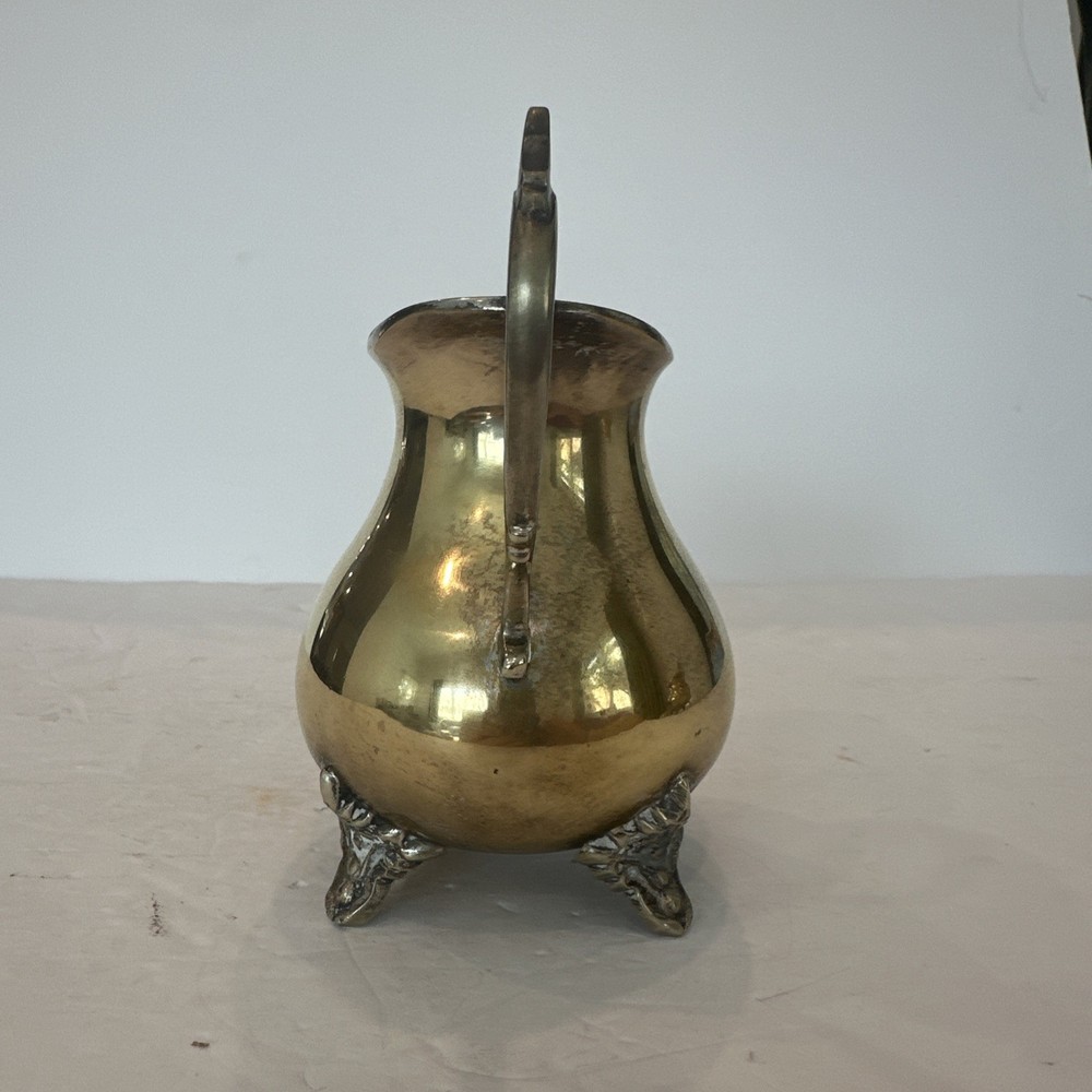 ETCHED BRASS TEA/COFFEE SET WITH TRAY. Good Condition
