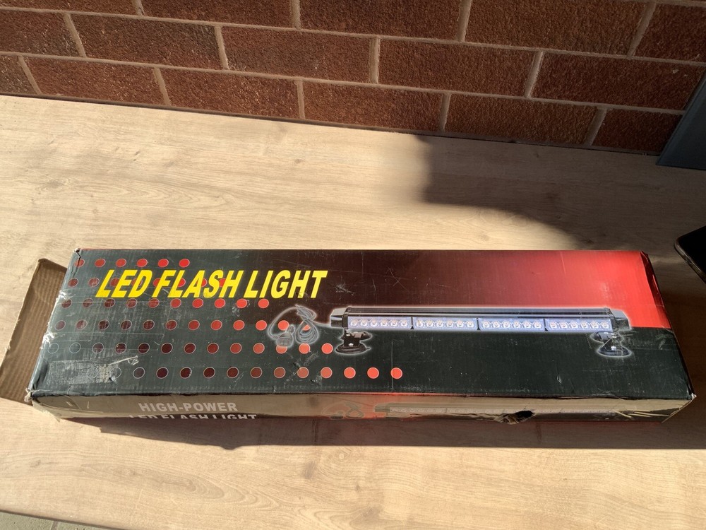 26" Rooftop Strobe Flashing Light Double Side Emergency Hazard Warning Beacon