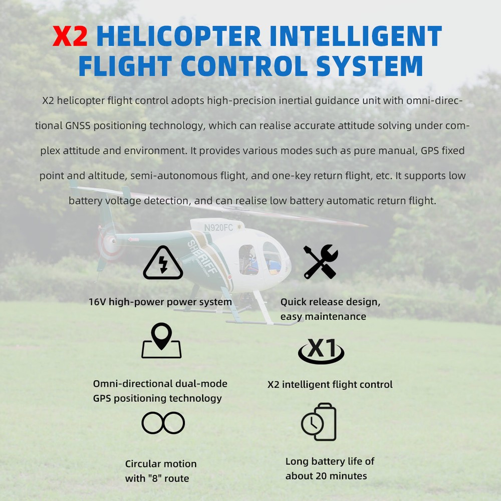 ROBAN RTF MD-500E Super Scale 470 Size GPS Stabilized Helicopter