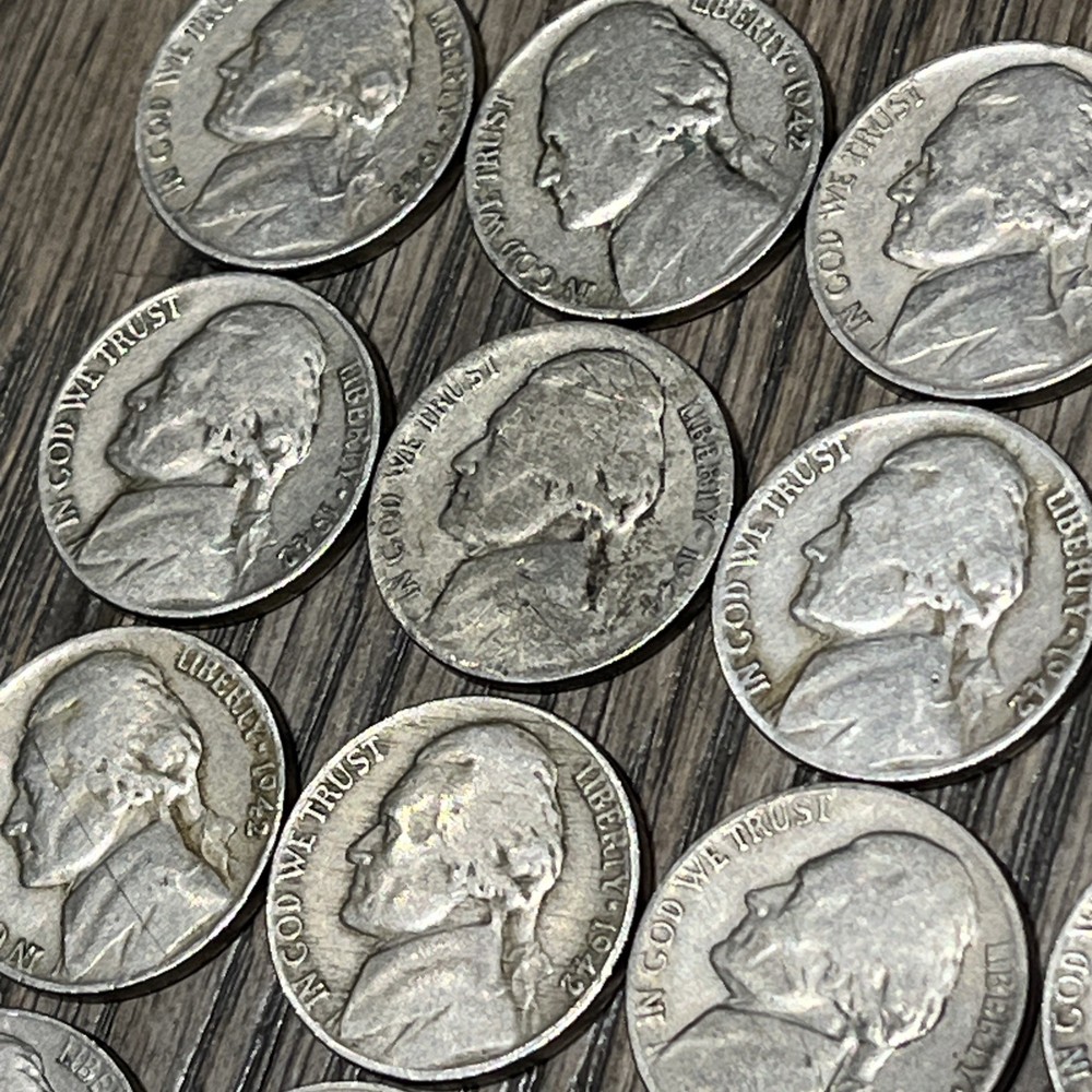 1942 P Jefferson Nickel Roll