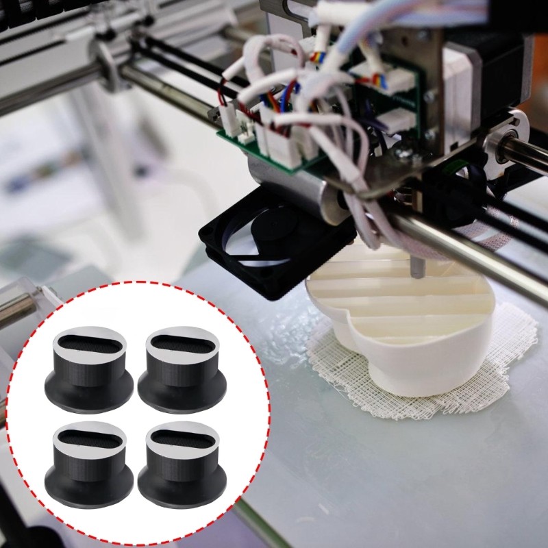 Advanced Elastomer Cushioning Backs For 3D Printer Stability And Quiet Action
