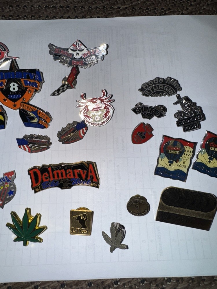 High Quality Vintage Motorcycle Biker Pins Set
