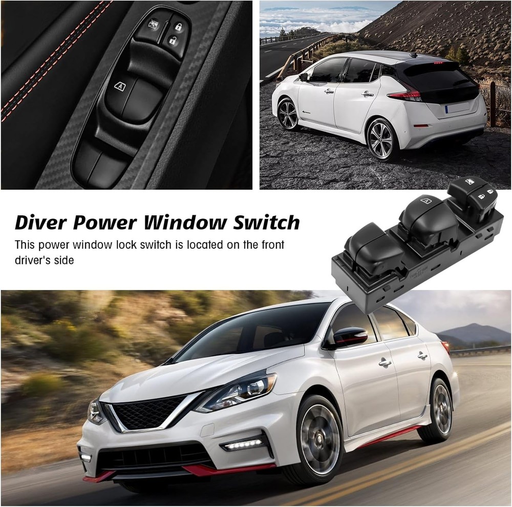 Driver Side Master Power Window Switch Compatible with Nissan Juke 2011-2017, Ni