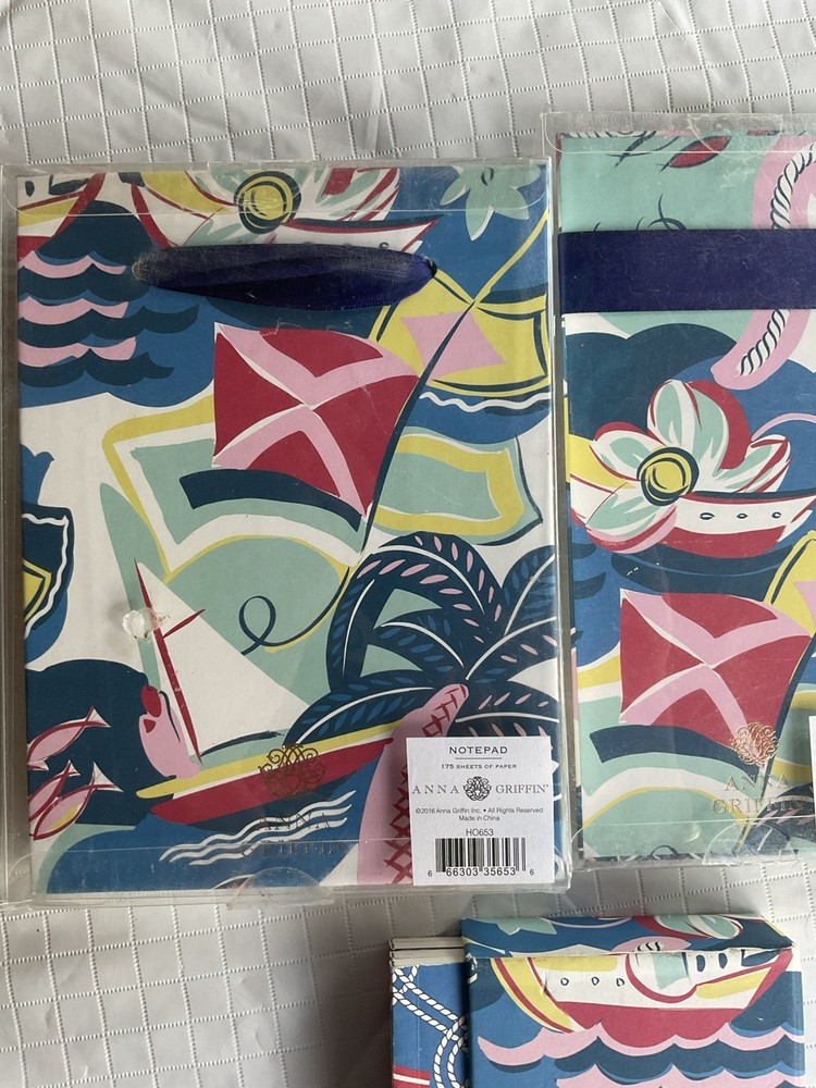 Anna Griffin Nautical Note Pad & Note Book Set⚓️⚓️⚓️