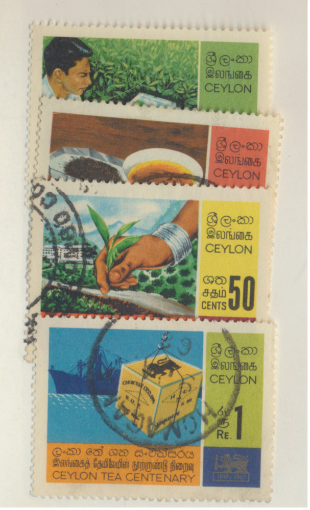 Ceylon Stamps Scott #405 To 408, Used