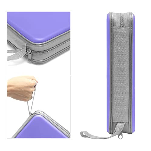 Siveit CD Case holder 80 Capacity CD/DVD Case Holders Wallet Hard Plastic CD