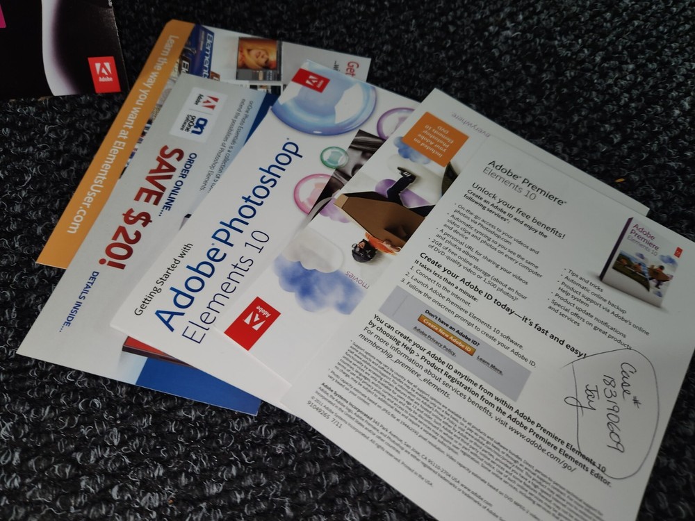 Adobe Photoshop Elements 10 & Premiere Elements 10 PC / MAC READ!!