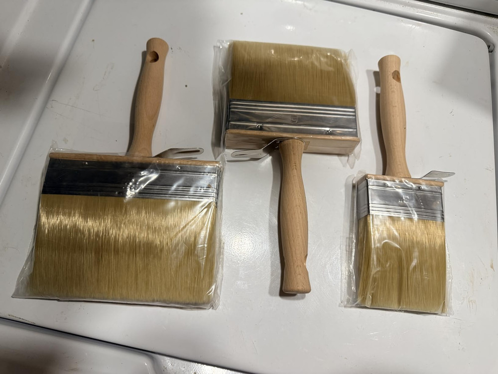3 Pack 3”, 5”, 6” Deck Stain Brush, Deck Stain Applicator, Thick Paint Brushes