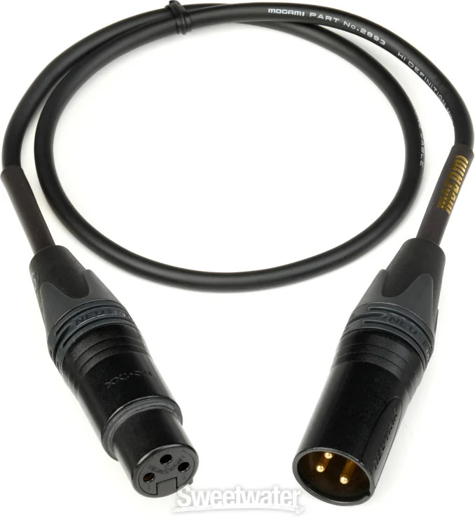 Mogami Gold Studio Microphone Cable - 2 foot