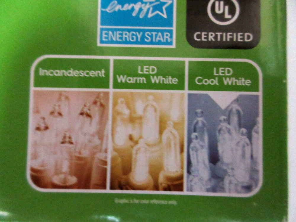 Holiday Time Mini LED String Lights 150 Cool White 16 Function Corded NEW
