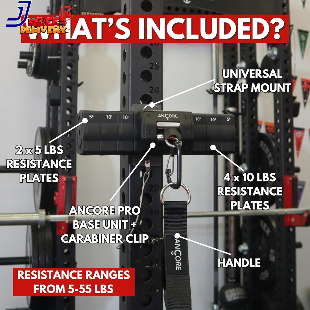 Pro: Home Gym Cable Machine Portable Workout System for Strength Training Comes