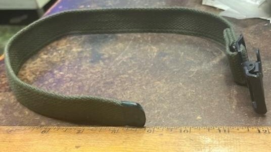 Web Strap with Steel Buckle & Brass Tip (NOS)