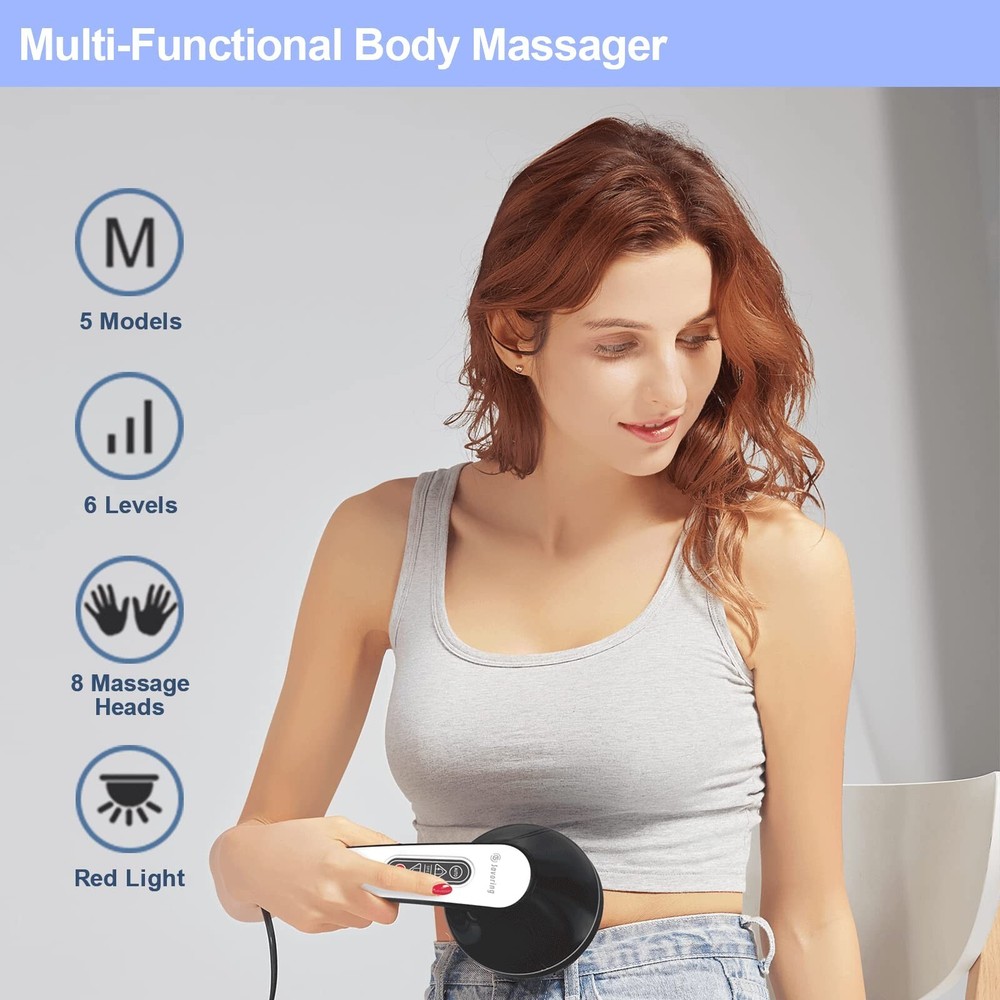 Cellulite Massager with 8 Interchangeable Heads, Body Sculpting Machine for L...