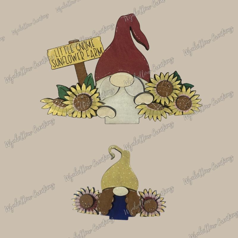 Sunflower Gnome Interchangeable Basket Insert