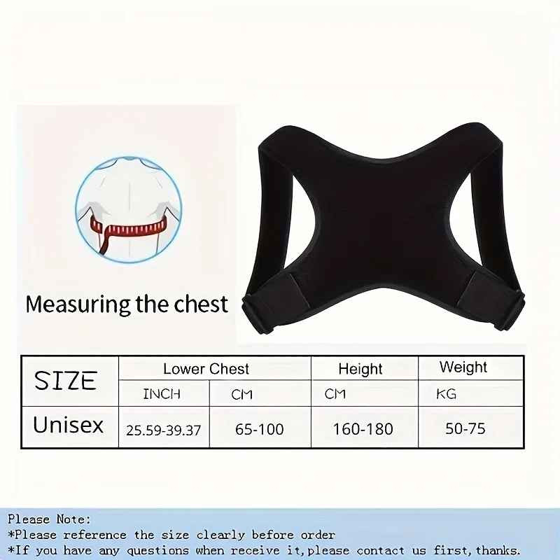 Adjustable Posture Corrector Back Support Belt Breathable Ergonomic Unisex