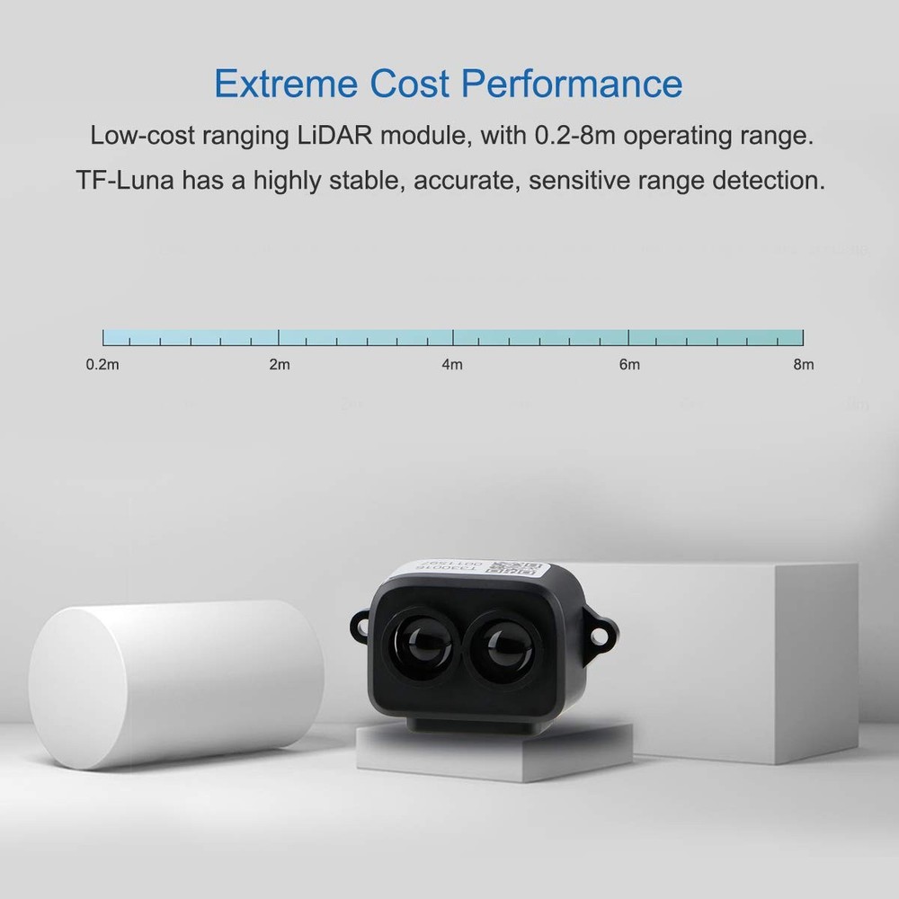 MakerFocus Lidar Range Finder Sensor Module TF-Luna, Single-Point Micro Ranging