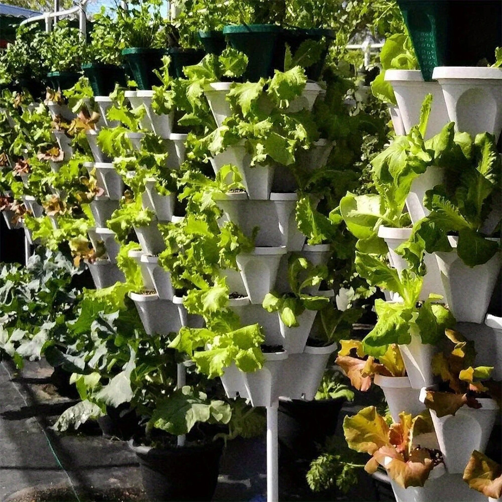5 Tier Vertical Strawberry Planter Stackable Tower Herb Planters Stacking Garden