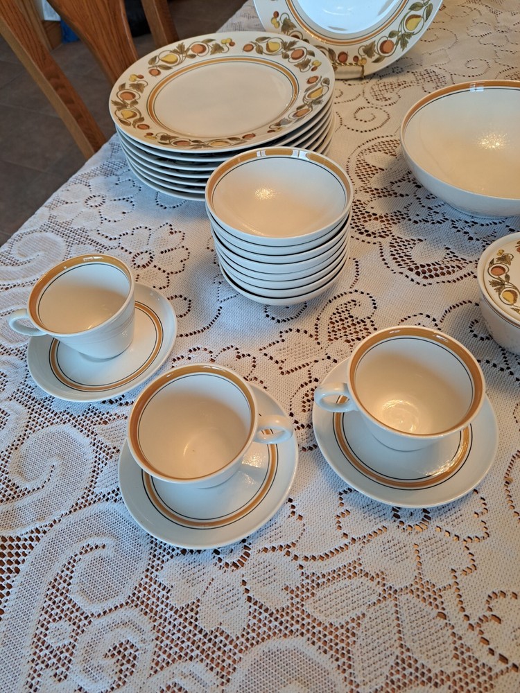 Franciscan Dinnerware Pickwick Pattern 42 Piece Grouping Ceramic Porcelain