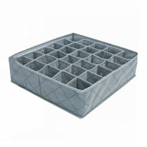 30 Compartment Underwear Storage Box Foldable Drawer Organizer for Socks