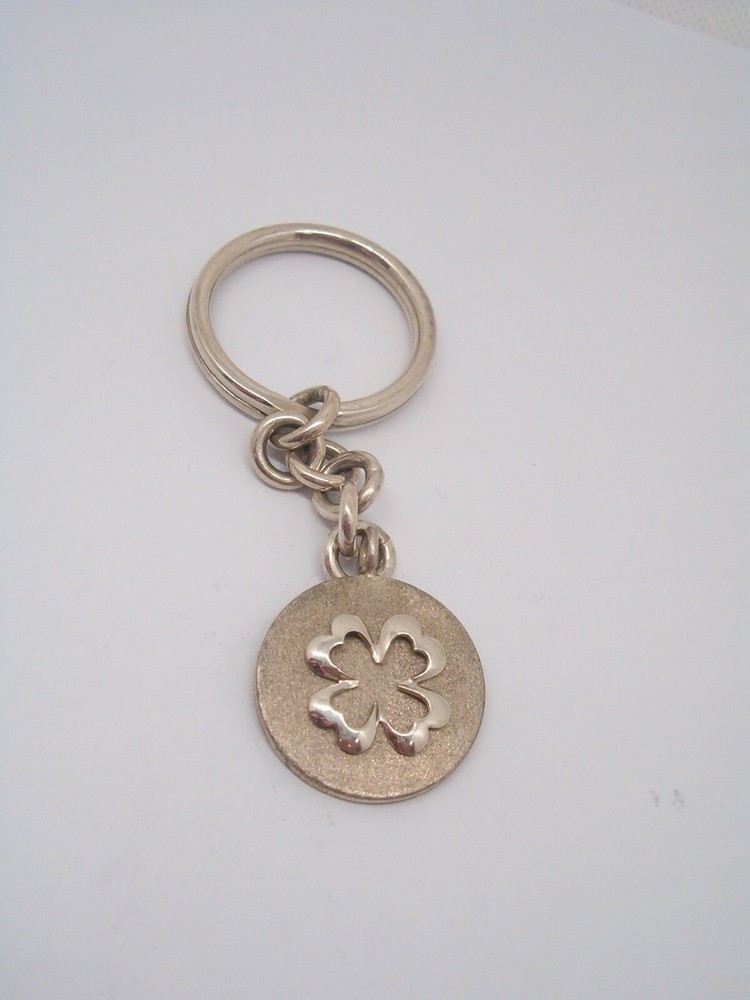 925 Silver Lucky Clover Keychain