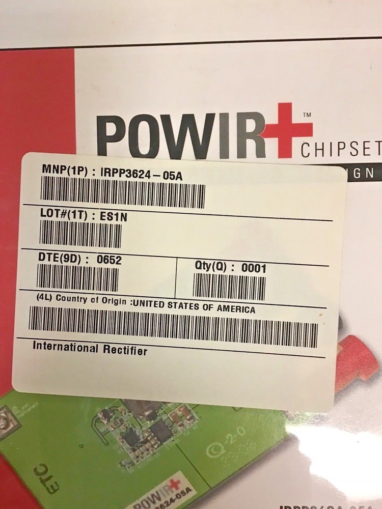 INTERNATIONAL RECTIFIER - MPN: IRPP3624-05A Power Management IC Development Tool
