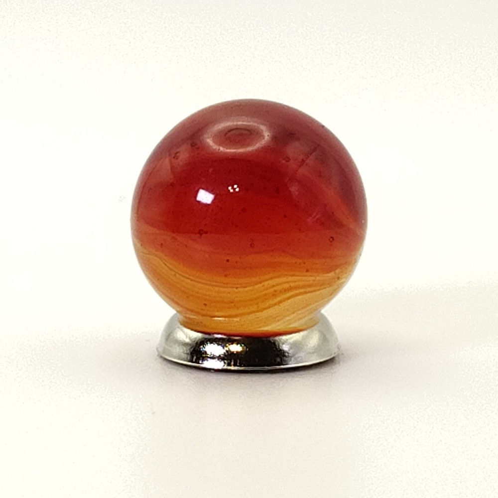 5/8" Master Marble Sunburst Deep Ruby Red & Clear NM+
