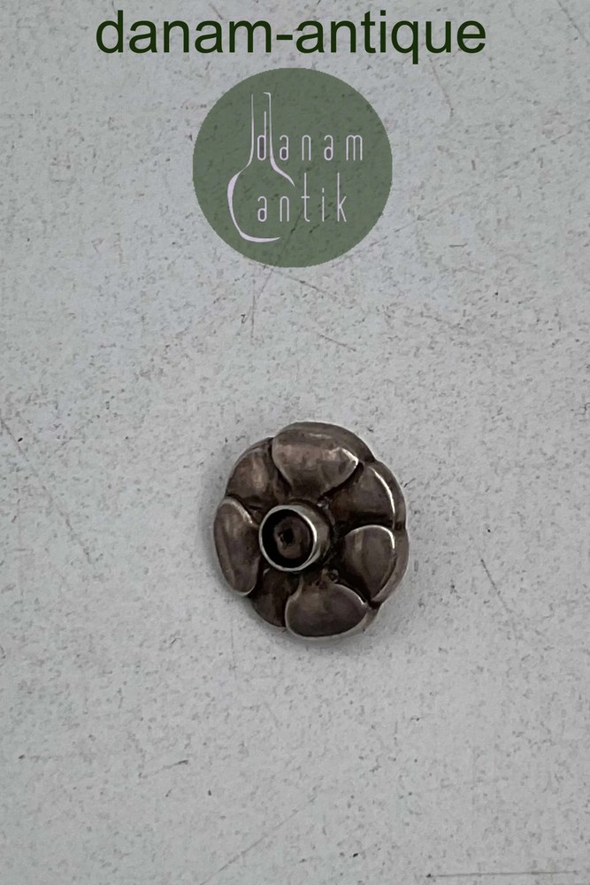 Georg Jensen Silver Button with stone No. 2