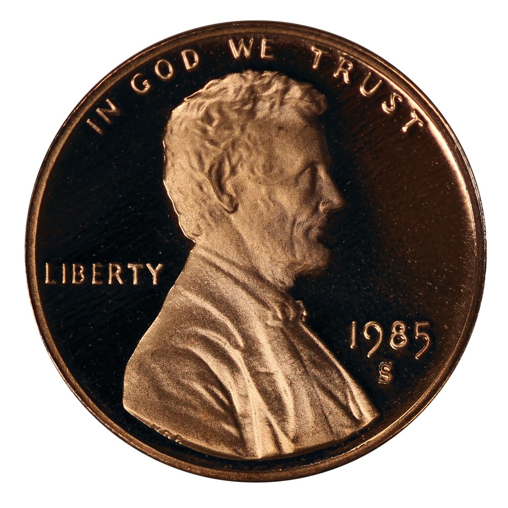 1985 -S Lincoln Memorial Cent Gem Proof Single Coin