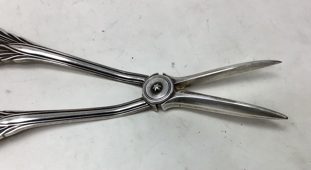 Vintage Silver Plated Grape Trim Scissors, Shears England