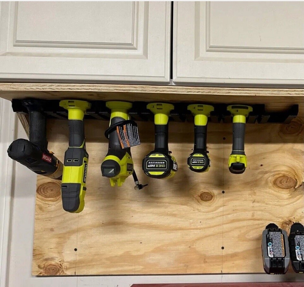 Ryobi Tool Holder Wall Mount 10 pack 3D Printed Black