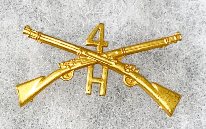 Pre-WWI H Company 4th Infantry Collar Device