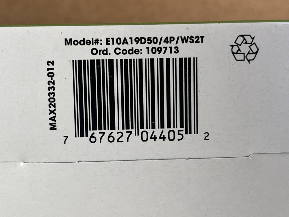 4 Pack Maxlite 10W LED Bulb = 75 watt replace A19 Daylight 5000K LED Light 75w