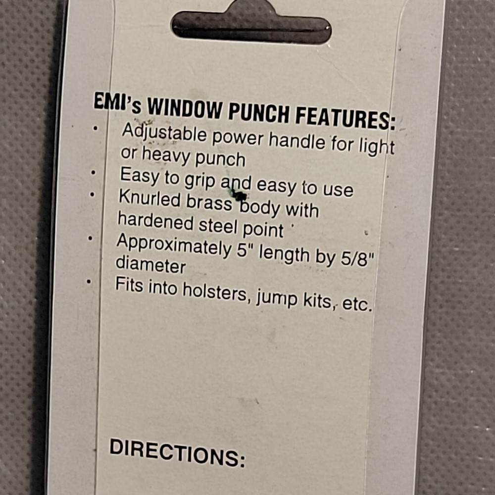 EMI ADJUSTABLE AUTO WINDOW PUNCH #1078
