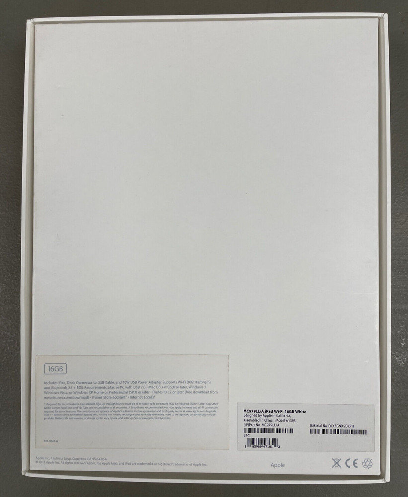 Apple iPad 16GB White- BOX ONLY