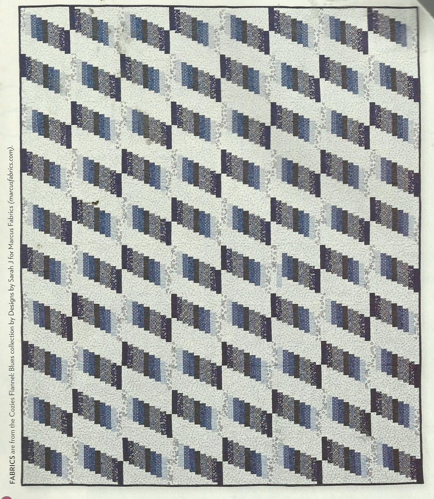 B0316 BLUE PRINTS QUILT PATTERN/INSTRUCTIONS