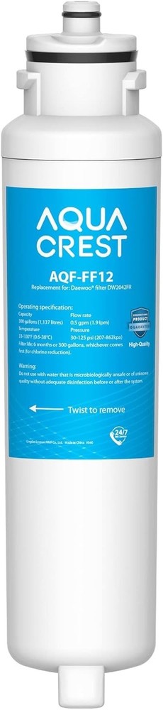 AQUACREST DW2042FR-09 Refrigerator Water Filter, Compatible with DW2042FR, (2)