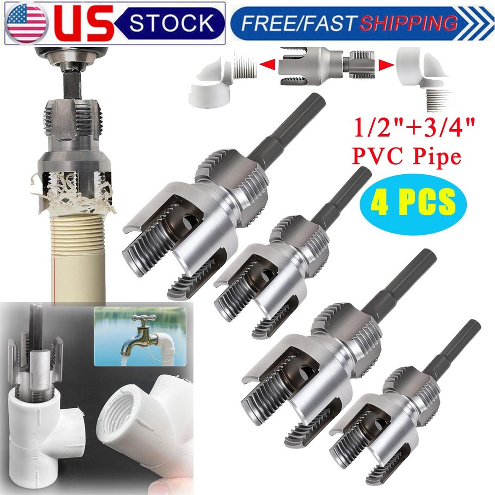 2Set Integrated Internal&External Pipe Threading Tool For 1/2'' 3/4'' Water Pipe