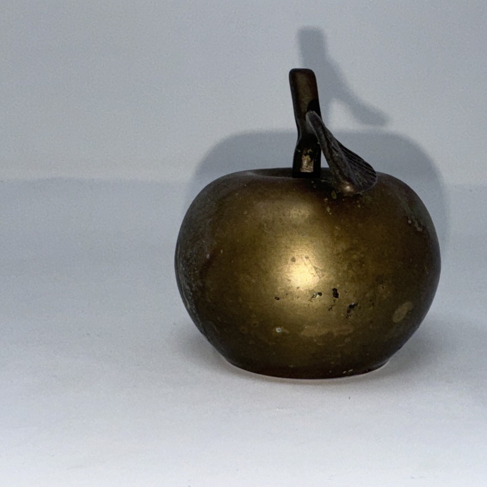 Vintage Solid Brass 3" Teacher's Apple Bell