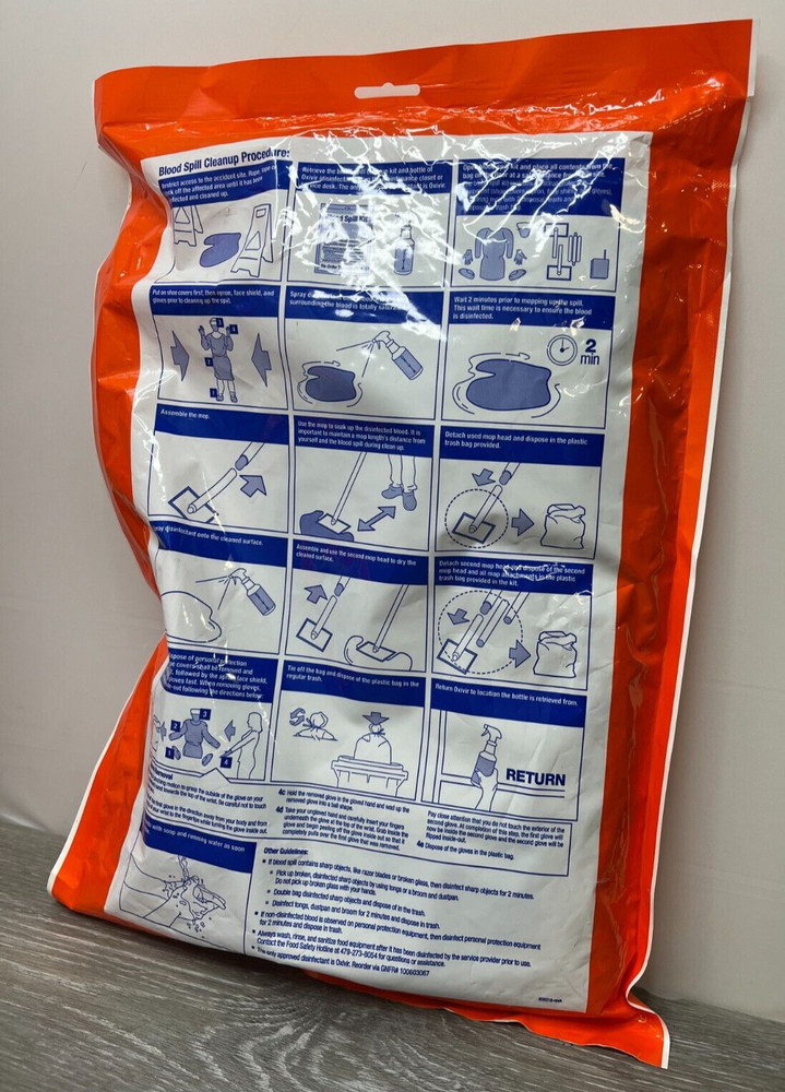 2pk Blood Spill Kit for Workplace Maintenance