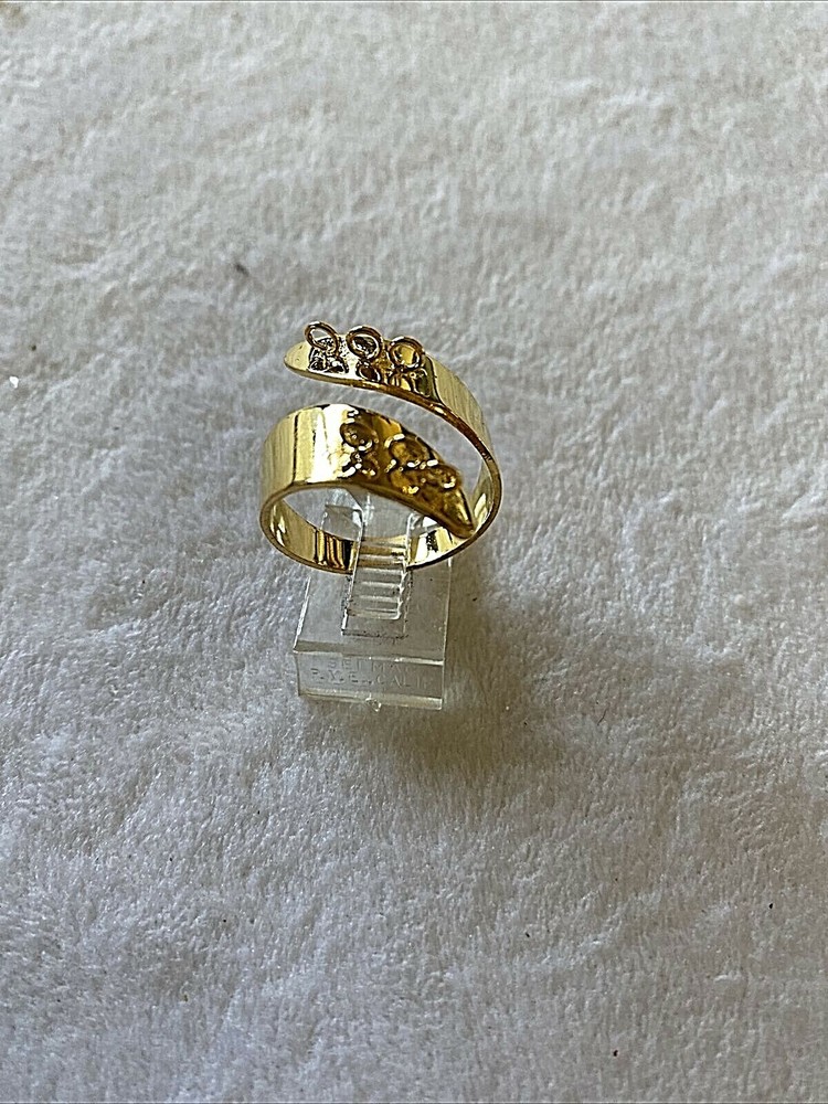 24 pcs ~ Gold Adjustable Ring Blanks with 6 Loops