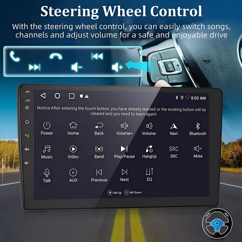 Android 13 Car Stereo for Corolla 2009-2013 CarPlay Android Auto GPS Bluetooth